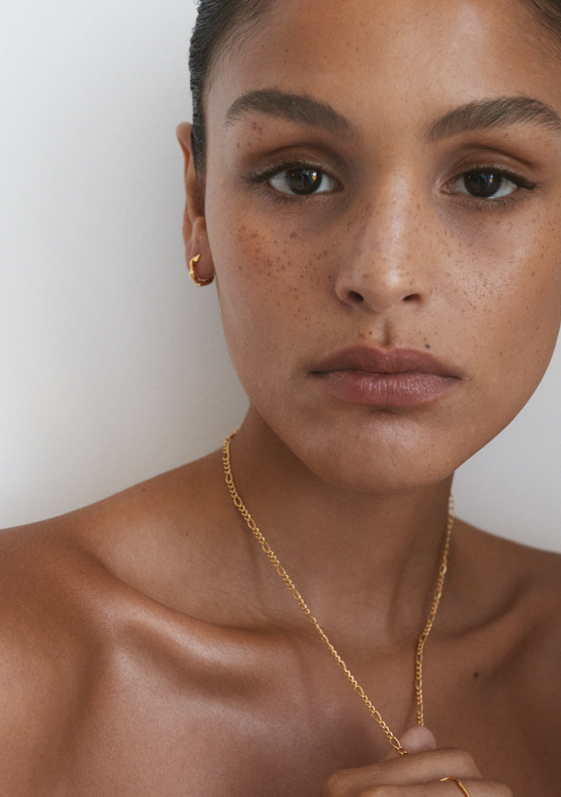 Figaro Chain Necklace - Gold