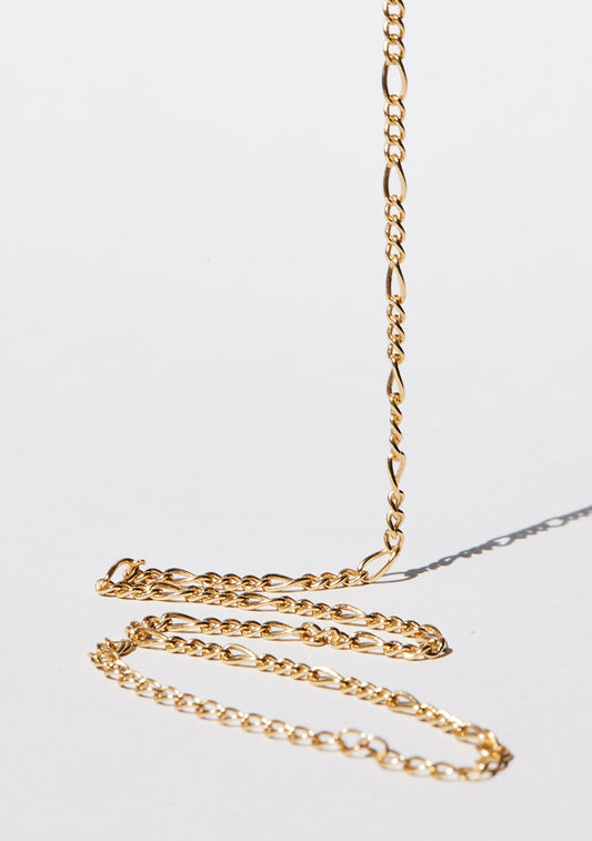 Figaro Chain Necklace - Gold