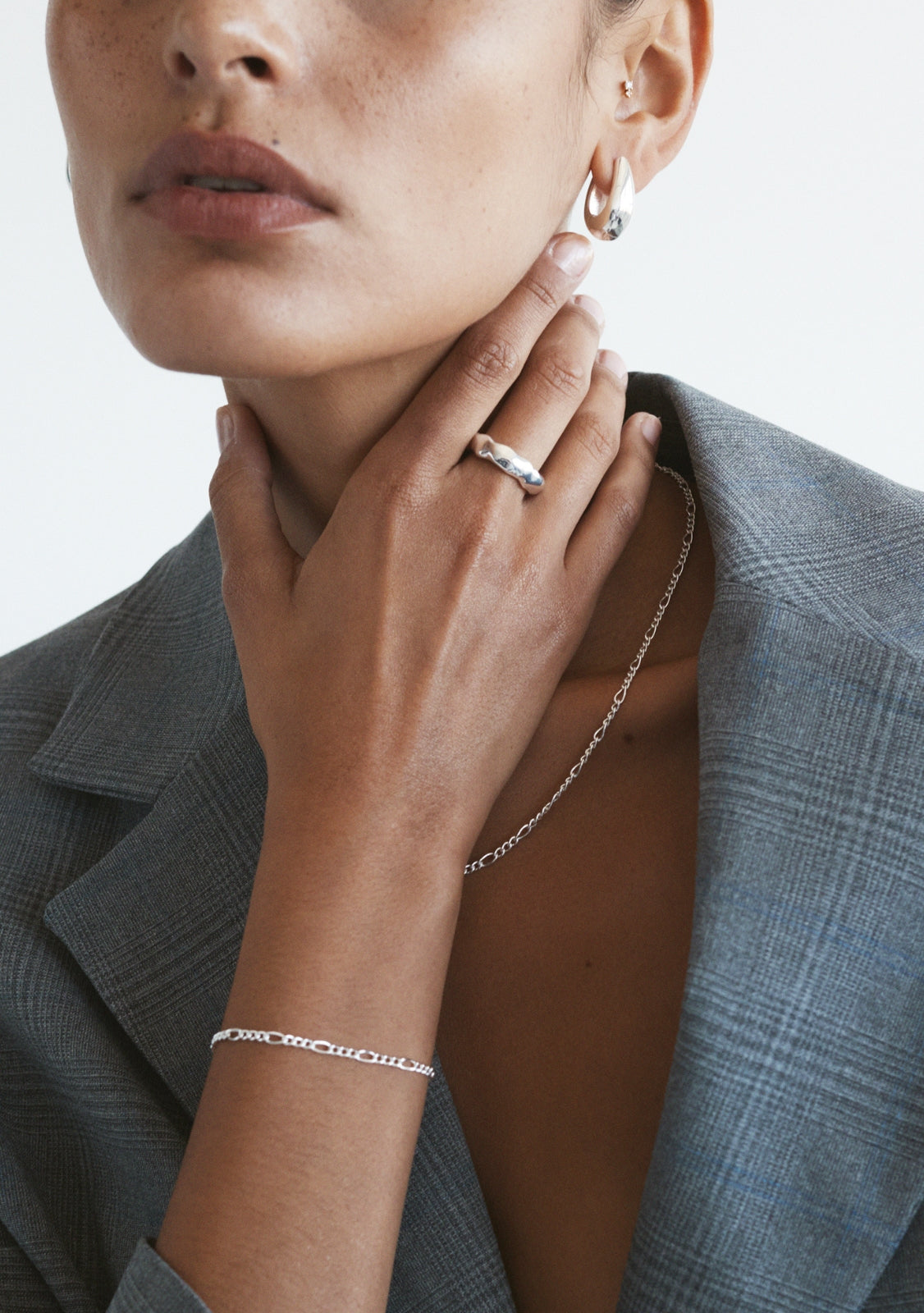 Figaro Chain Bracelet - Silver