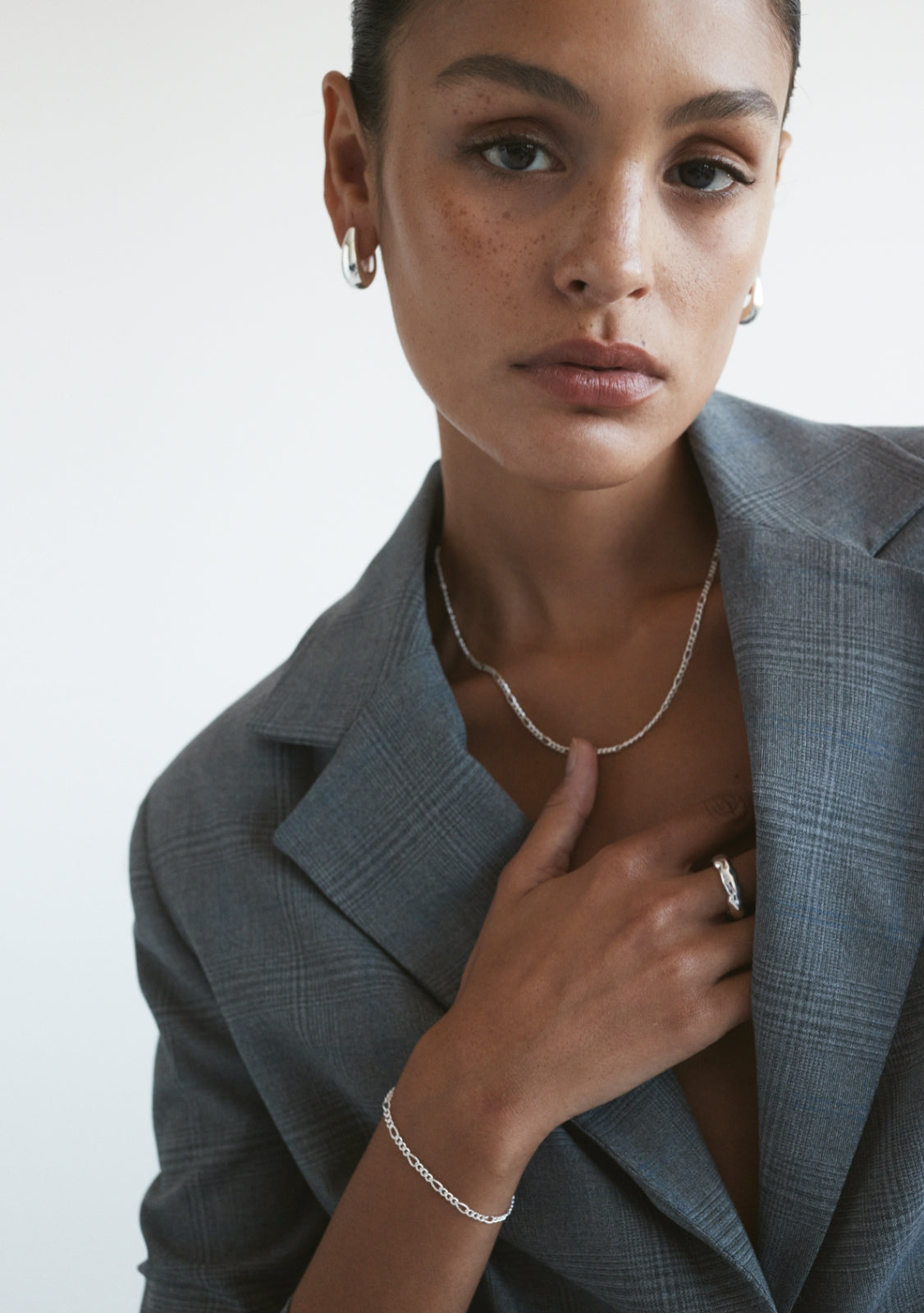 Figaro Chain Necklace - Silver