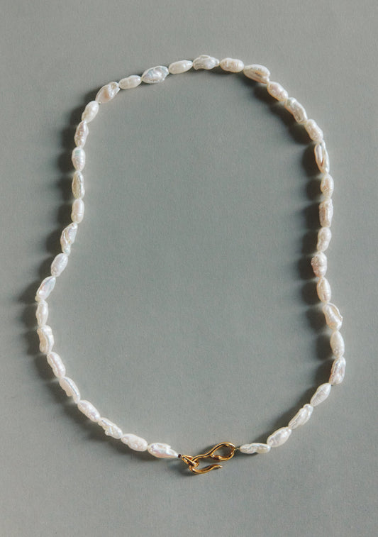 Cielo Pearl Necklace - Gold