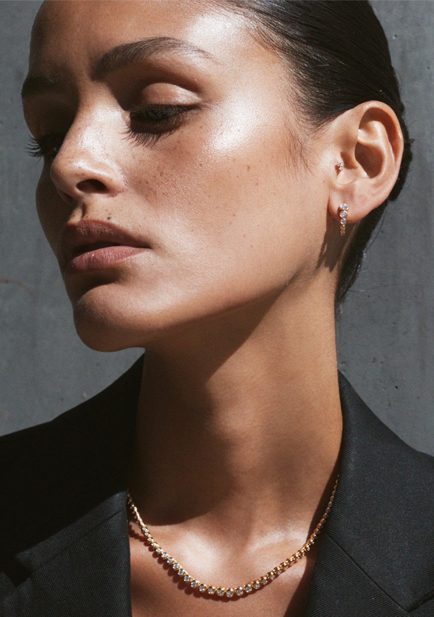 Crescendo Oval Hoops - Gold