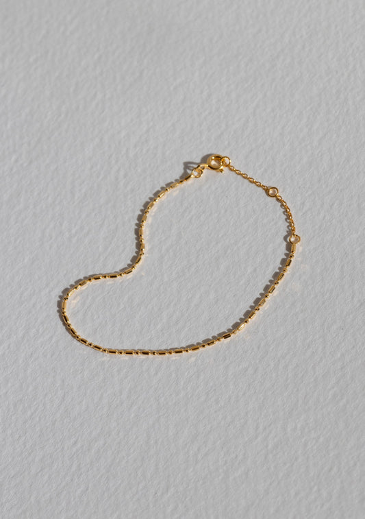 Dash Dot Chain Bracelet - Gold