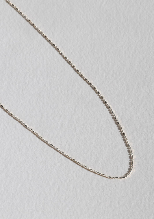 Dash Dot Chain Necklace - Silver