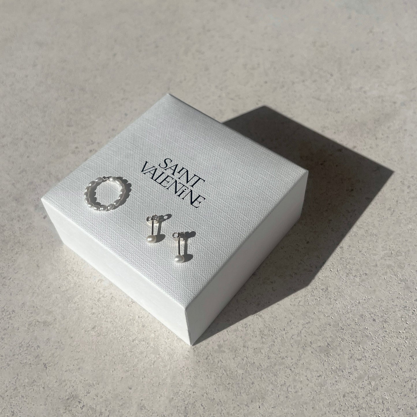 Mini Pearl Studs - Silver