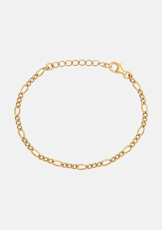 Figaro Chain Bracelet - Gold