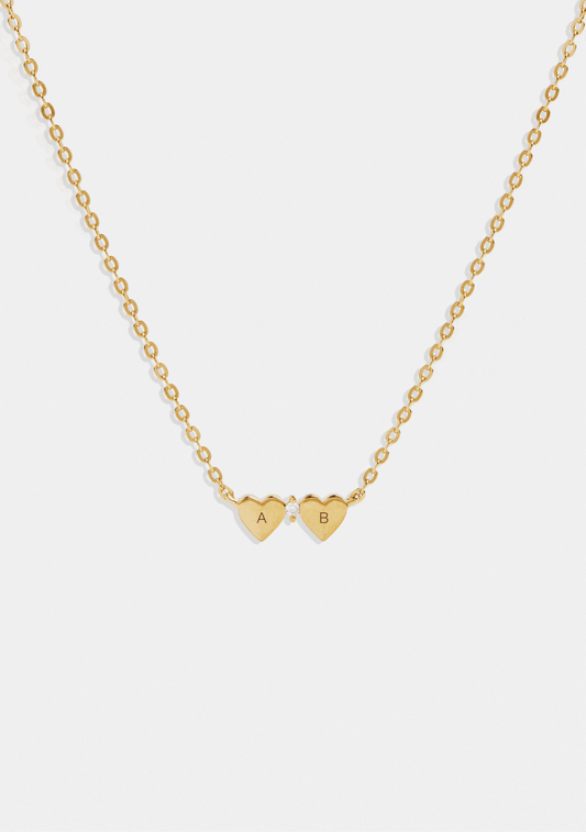 Heart Connection Necklace - Gold