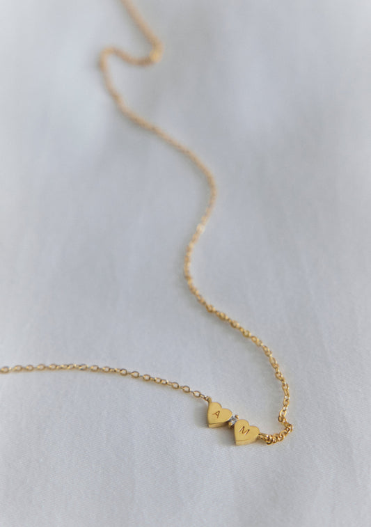 Heart Connection Necklace - Gold