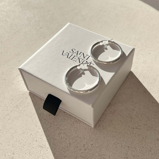 Classic Hoops Large - Silver