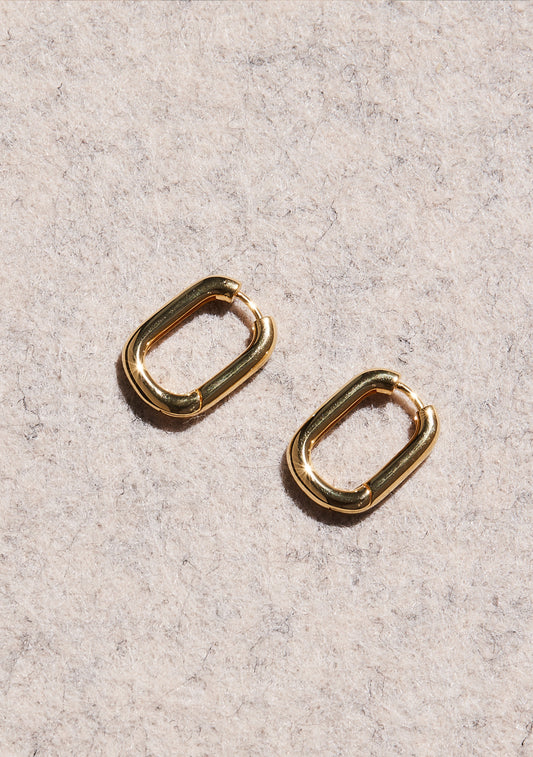 Amsterdam Large Hoops - Gold