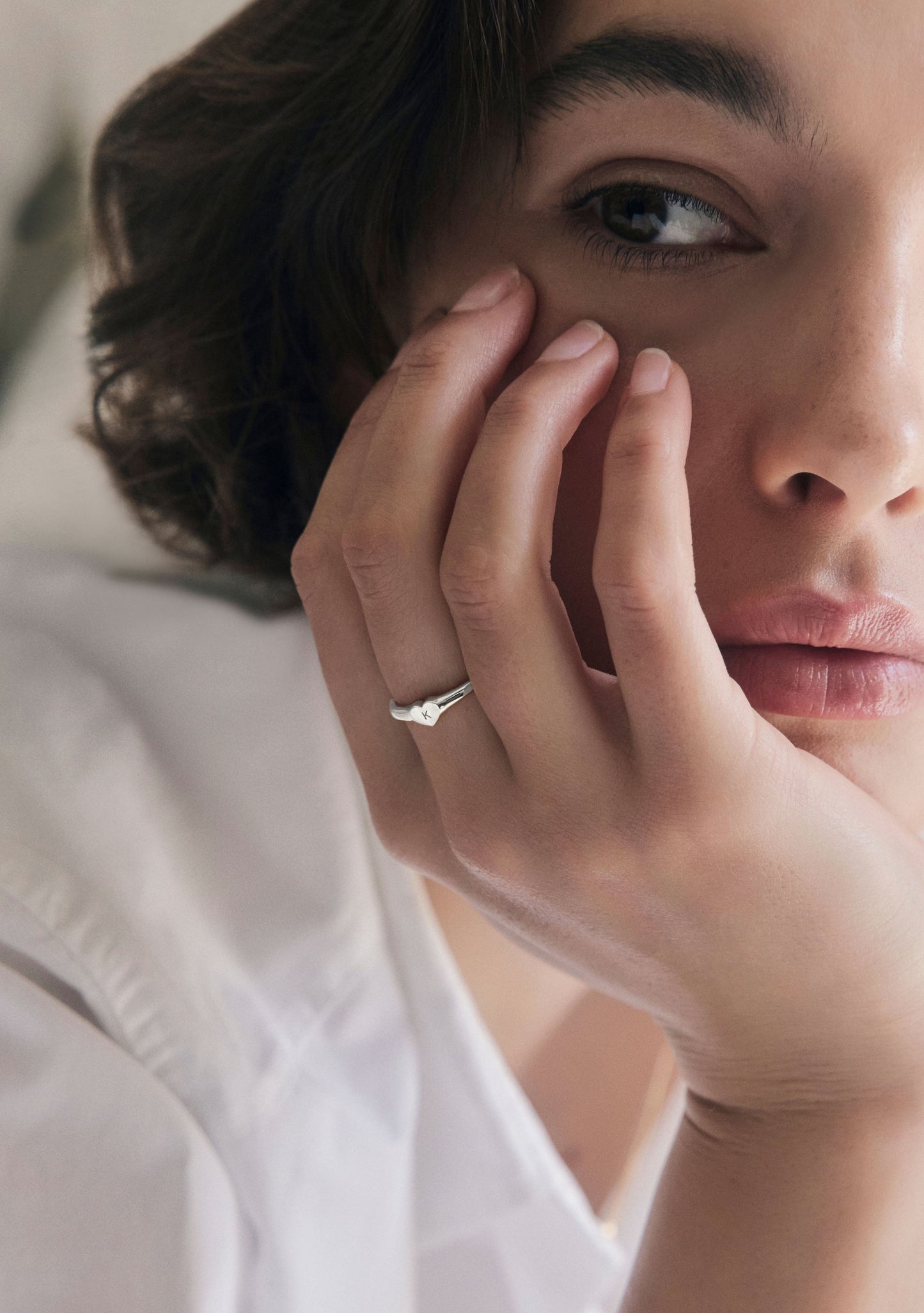 Love Letter Signet Ring - Silver