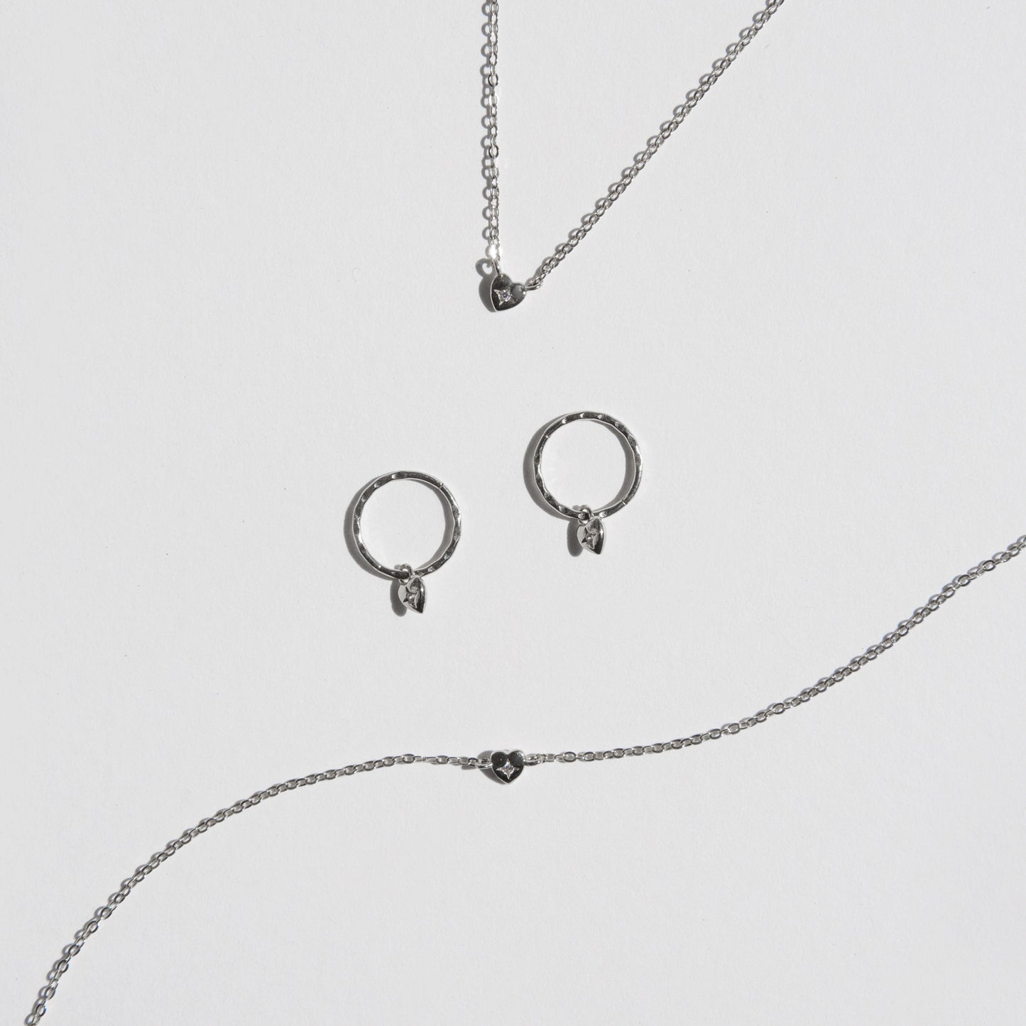 Mini Heart Bracelet - Silver