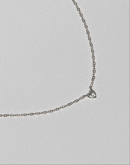 Mini Heart Necklace - Silver