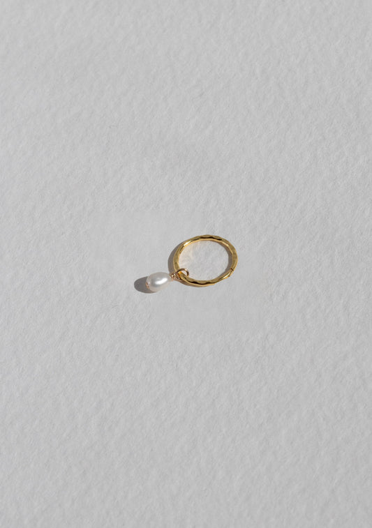 Mini Pearl Hoop - Single - Gold