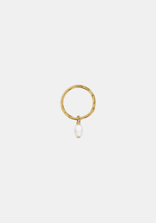Mini Pearl Hoop - Single - Gold