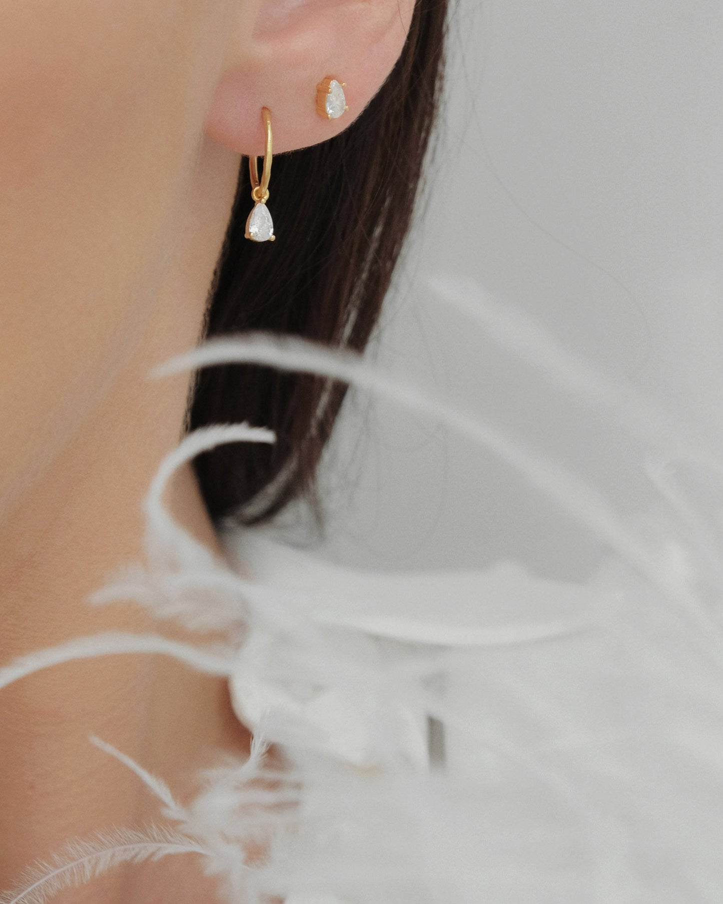 Valentine Flat Back Studs - Gold