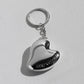 Heart Mirror Keychain & Bag Charm - Silver