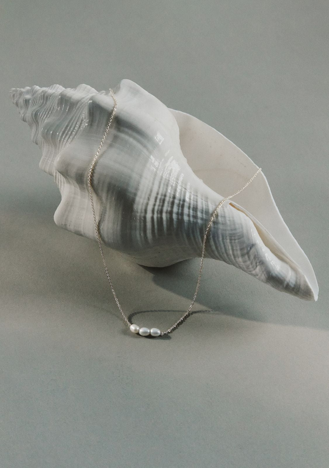 Mini Pearl Necklace - Silver