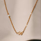 Pearl Letter Necklace - Gold