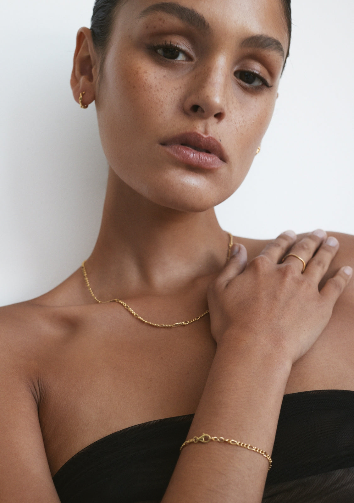 Figaro Chain Bracelet - Gold