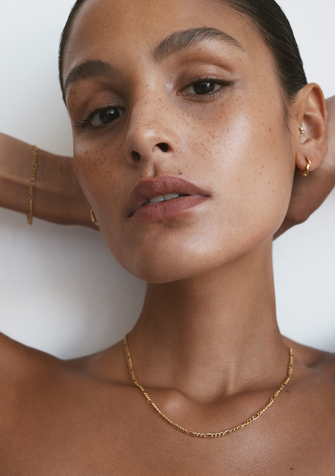 Figaro Chain Necklace - Gold