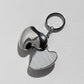Heart Mirror Keychain & Bag Charm - Silver