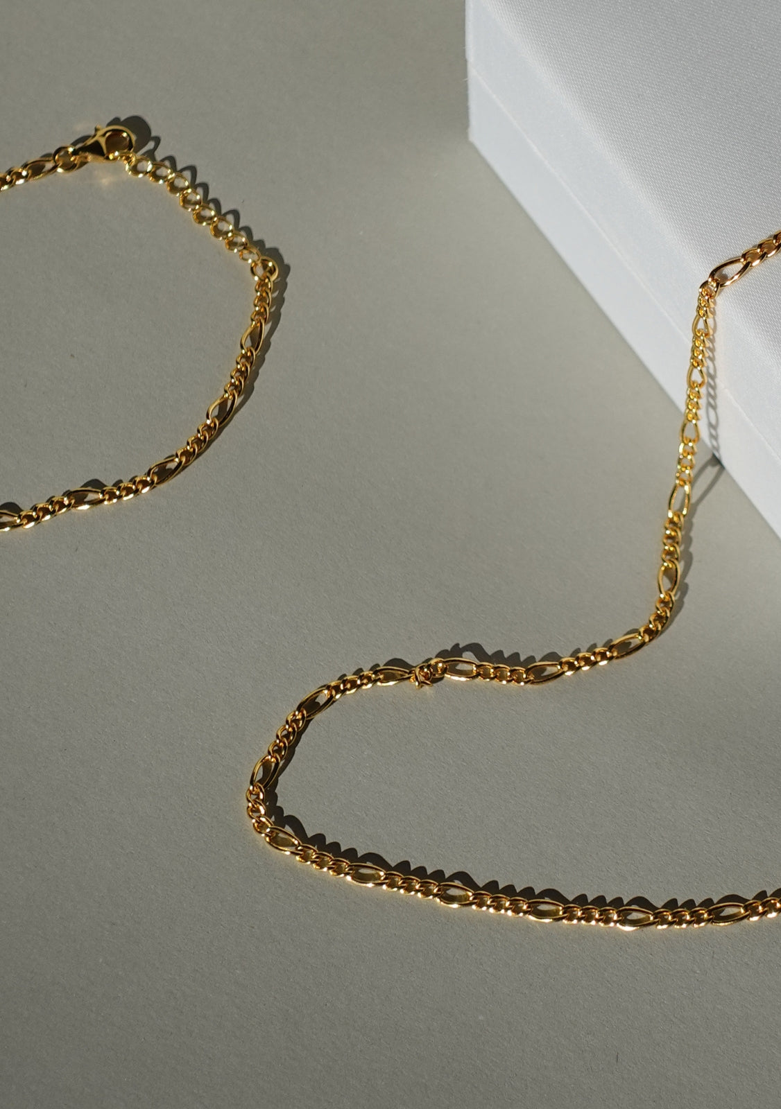 Figaro Chain Necklace - Gold