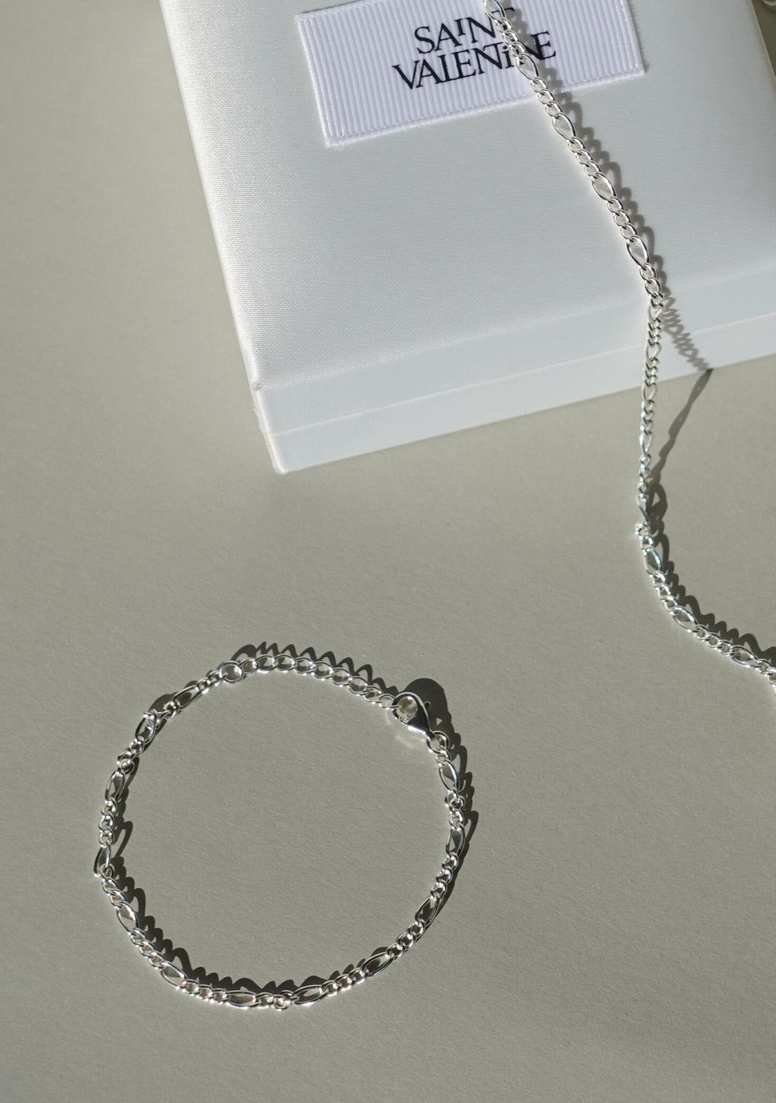 Figaro Chain Bracelet - Silver