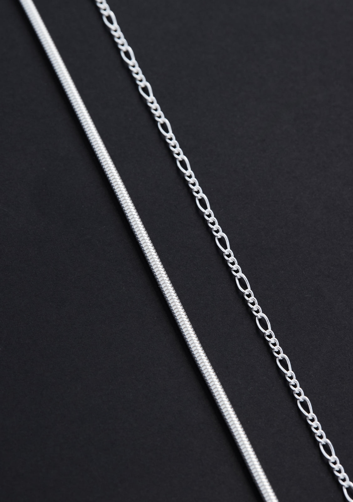 Figaro Chain Bracelet - Silver