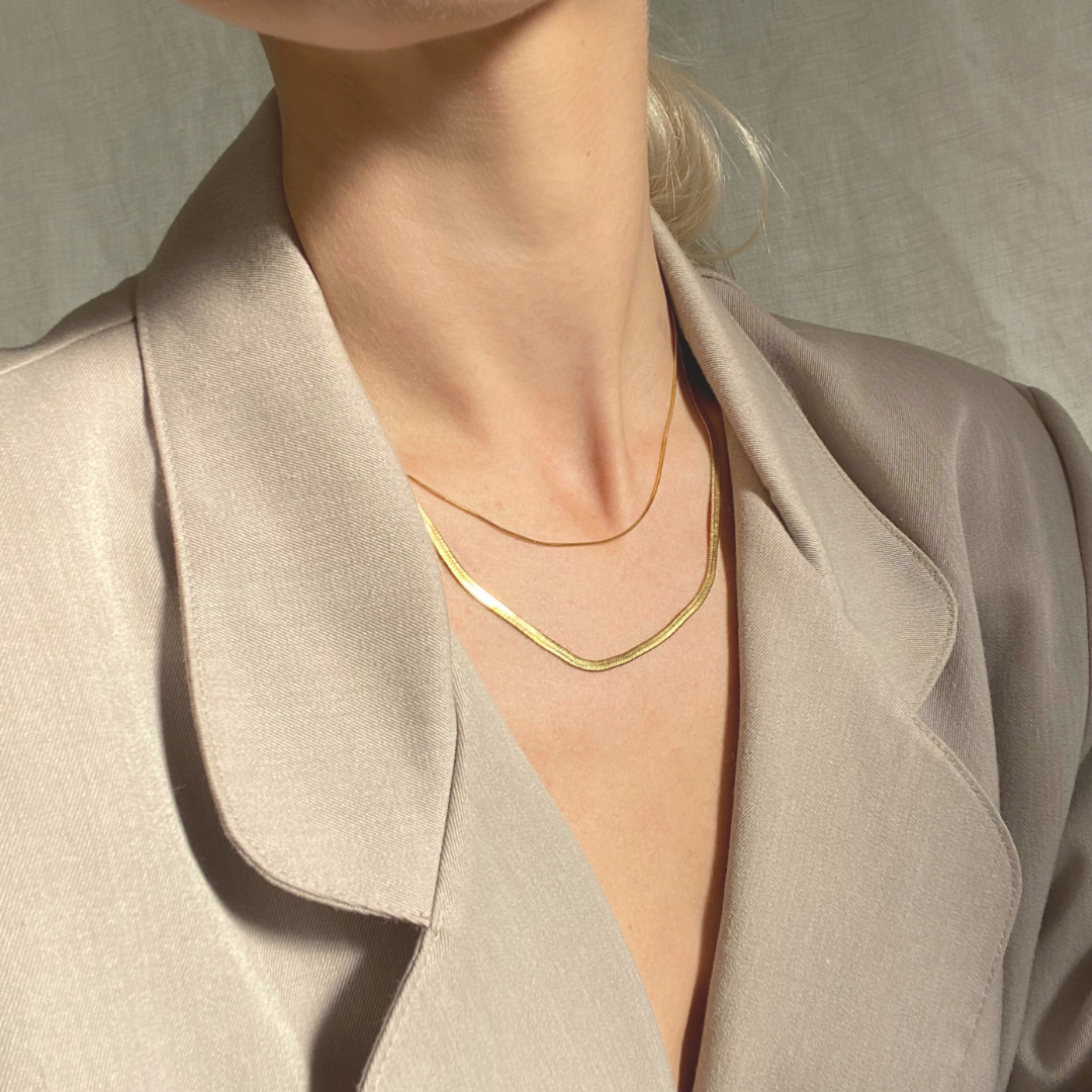 Sphinx 3mm Snake Chain Necklace - Gold