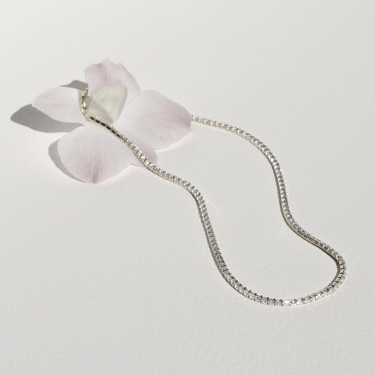 Aspen Tennis Necklace - Silver