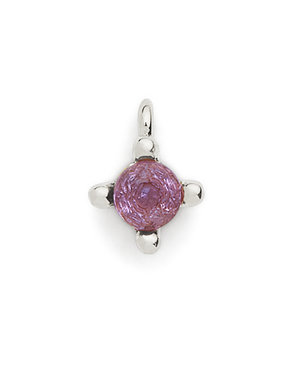 Birthstone Charm - Silver