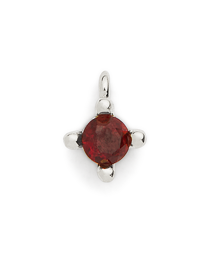 Birthstone Charm - Silver