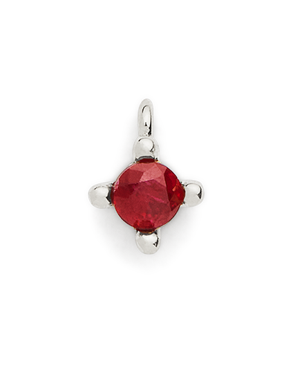 Birthstone Charm - Silver