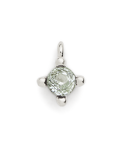 Birthstone Charm - Silver