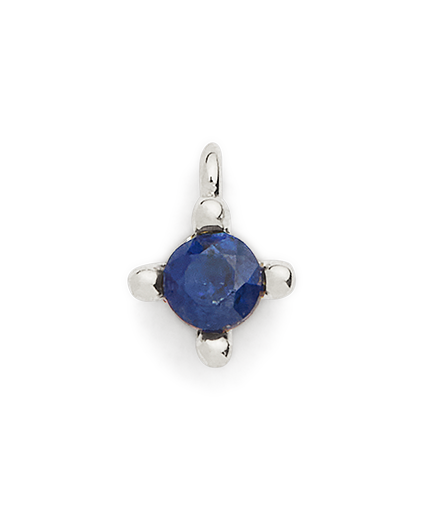Birthstone Charm - Silver