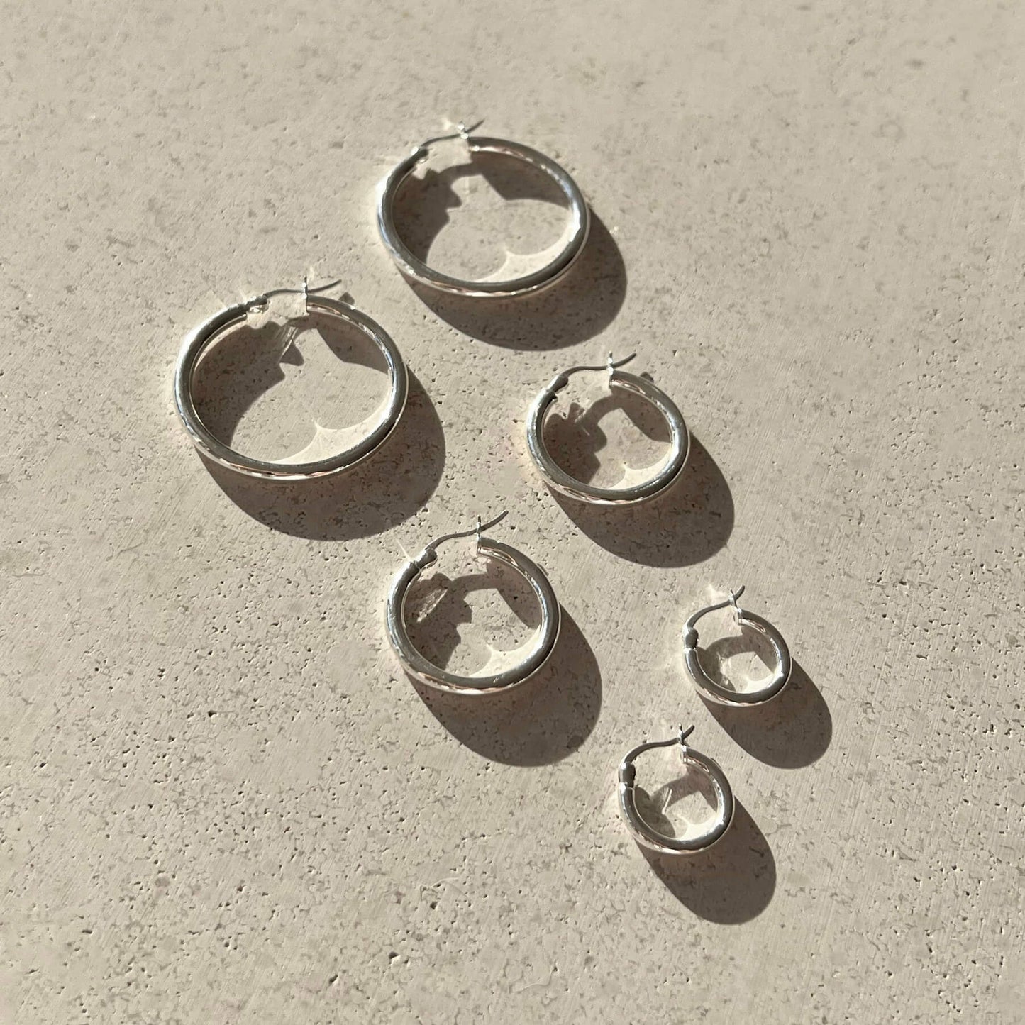 Classic Hoops Large - Silver