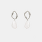 Cielo Pearl Drop Earrings - Silver