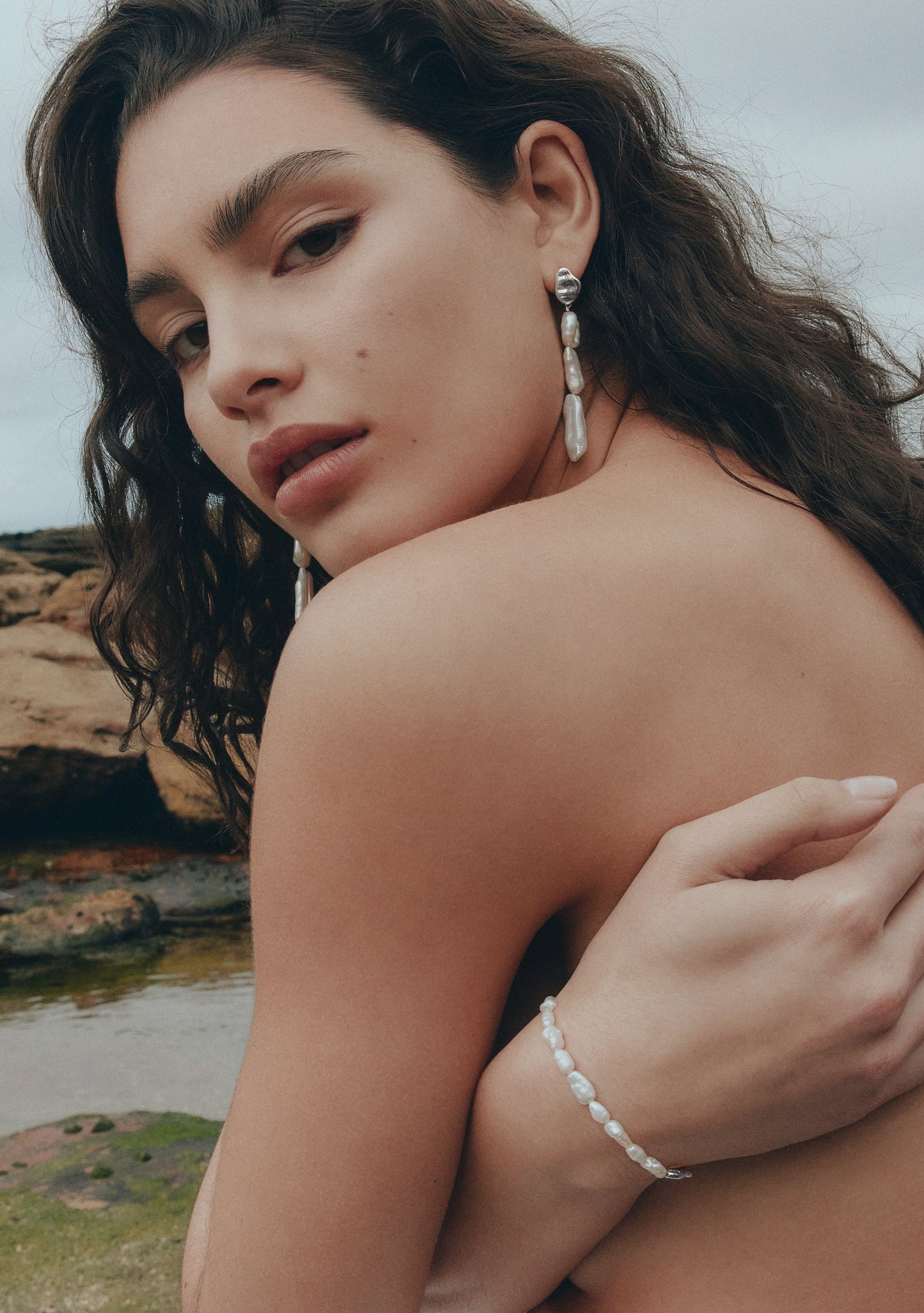 Cielo Pearl Bracelet - Silver