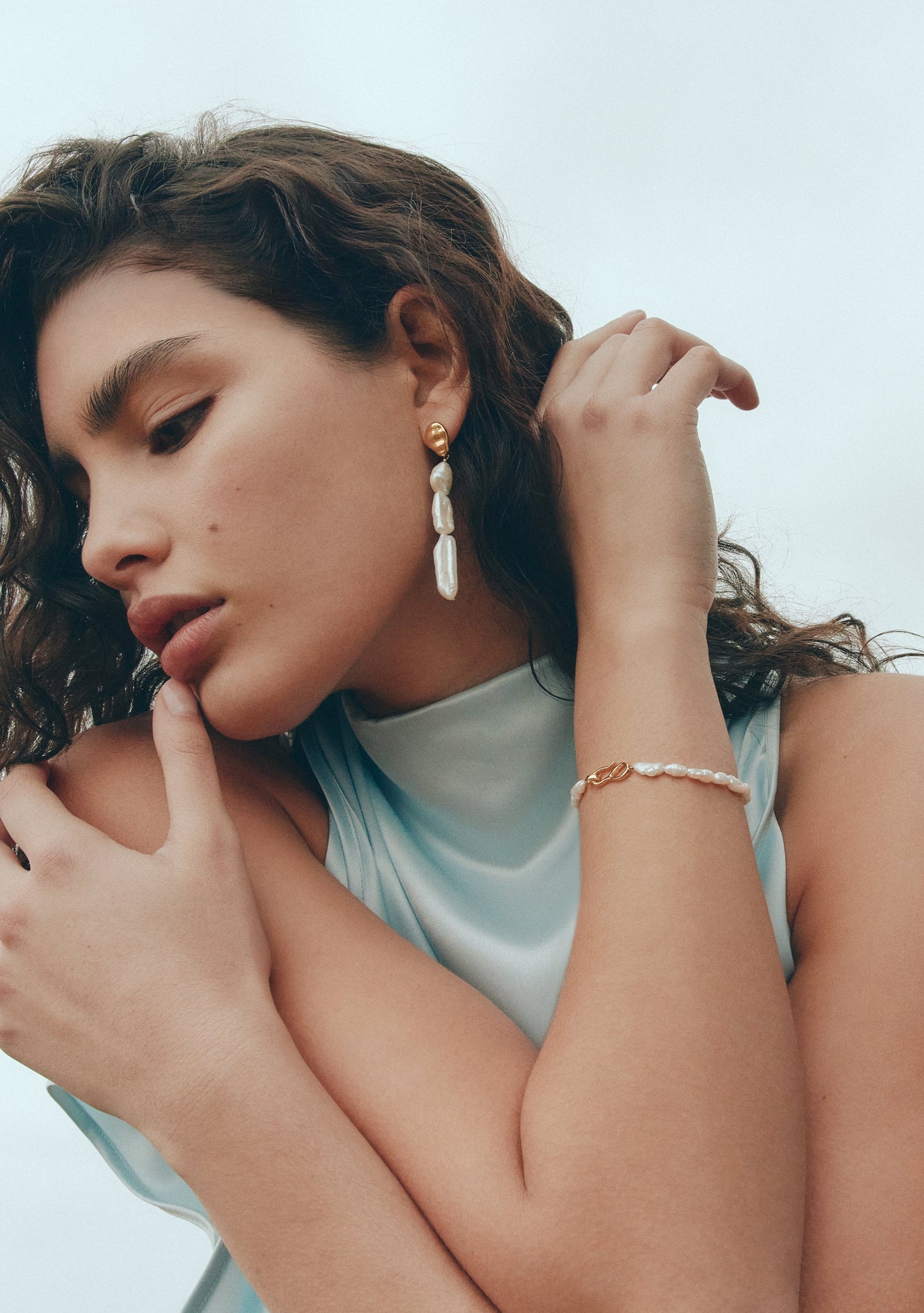 Cielo Pearl Bracelet - Gold