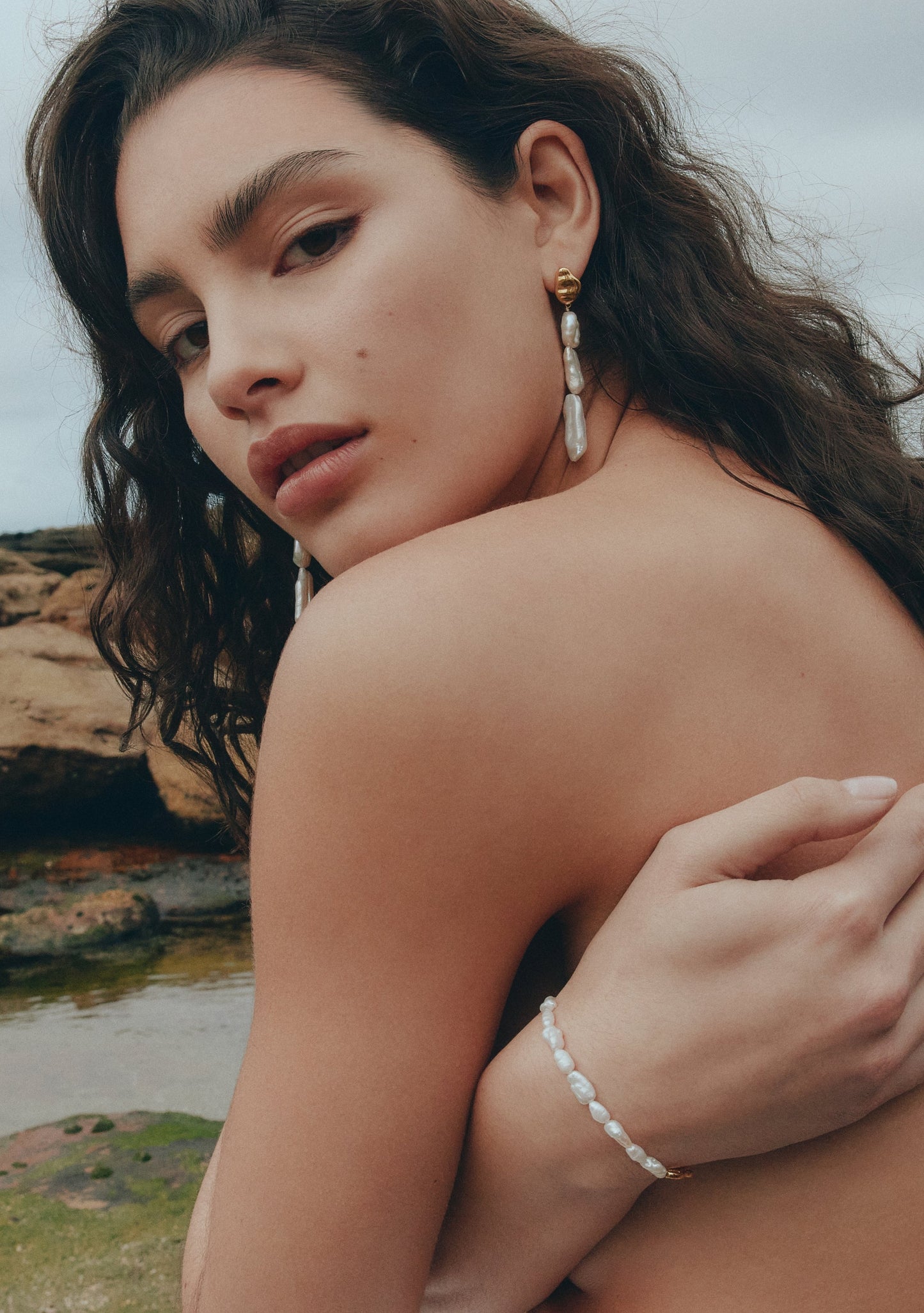 Cielo Pearl Bracelet - Gold