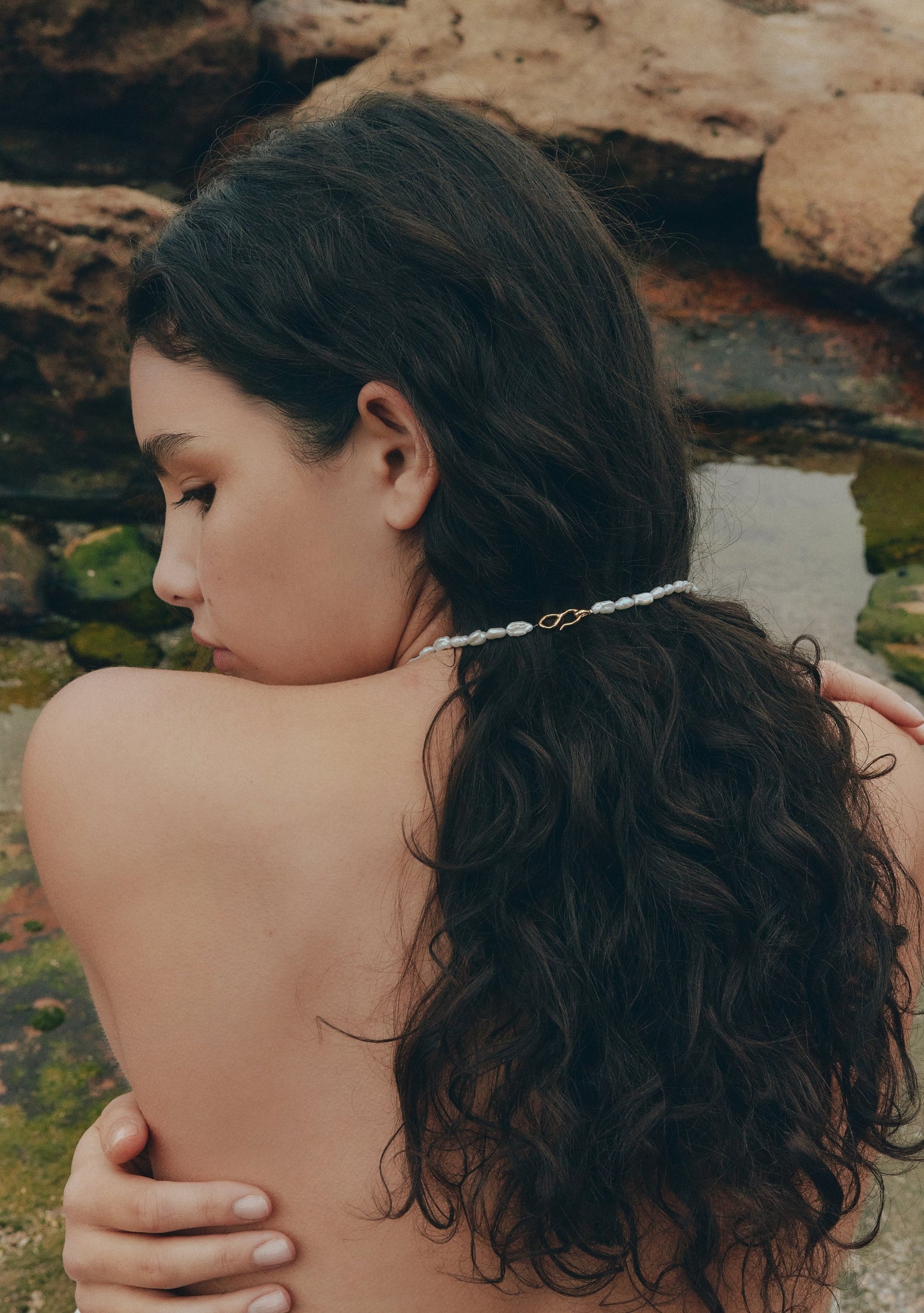 Cielo Pearl Necklace - Gold