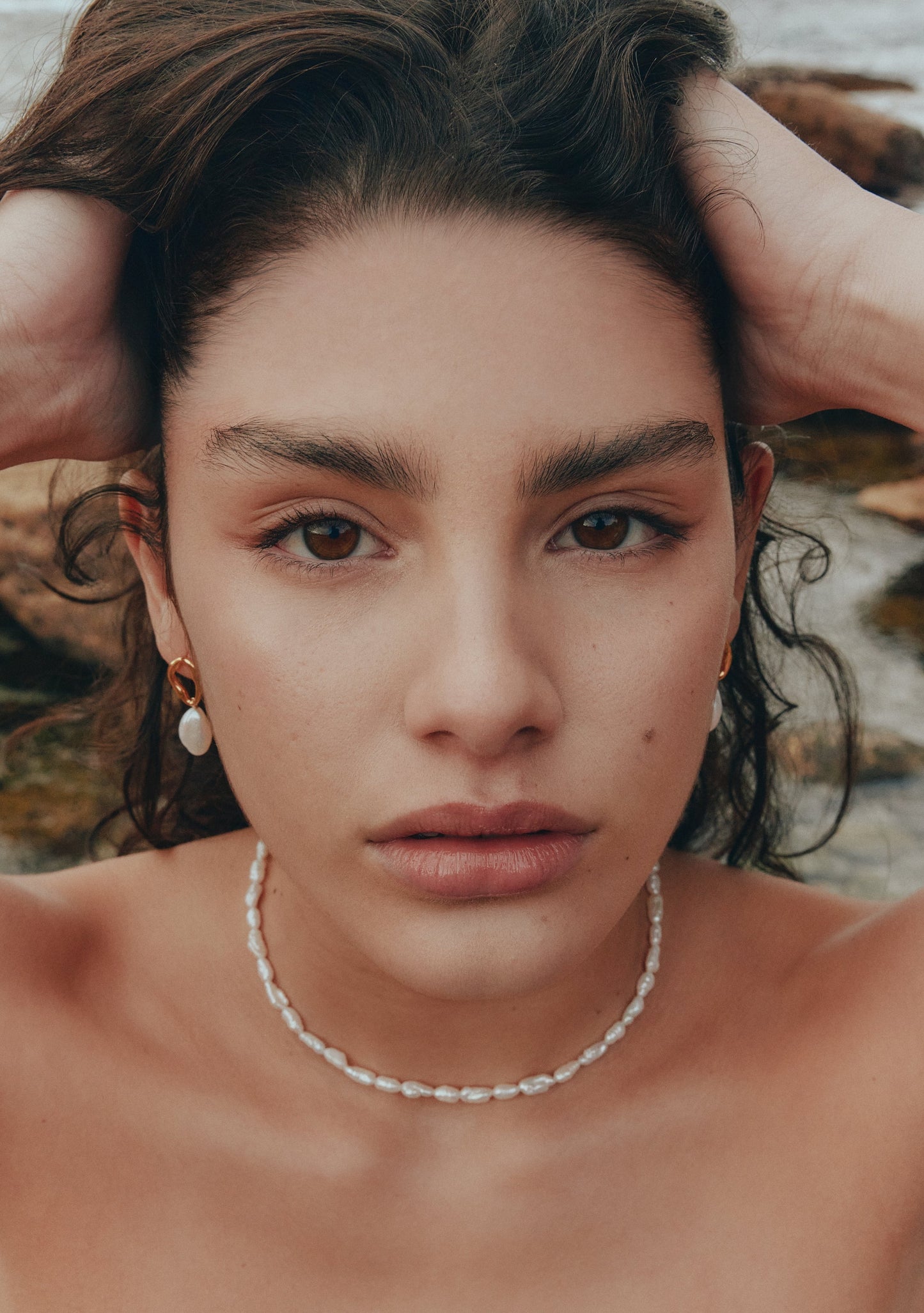 Cielo Pearl Necklace - Gold