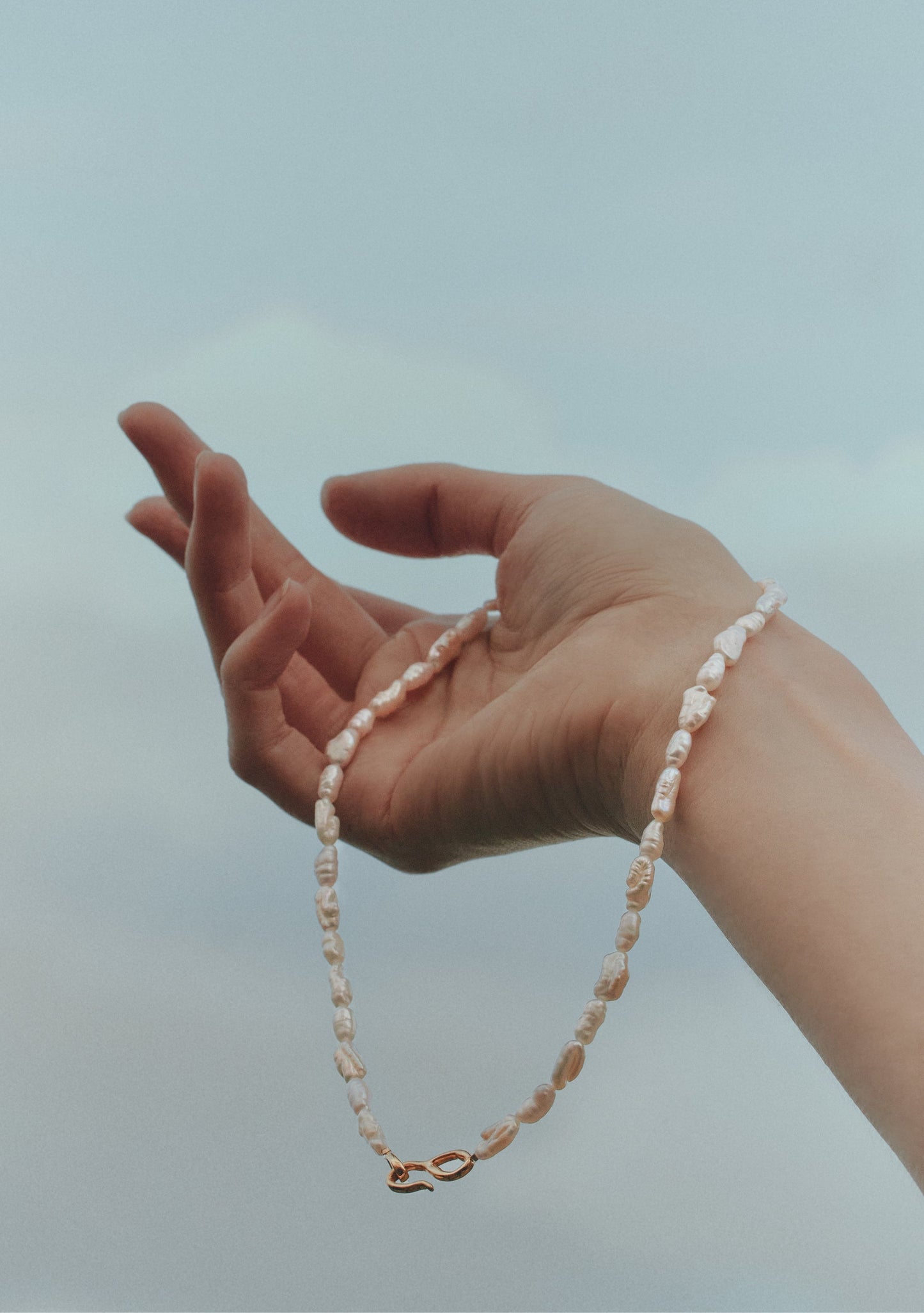 Cielo Pearl Necklace - Gold