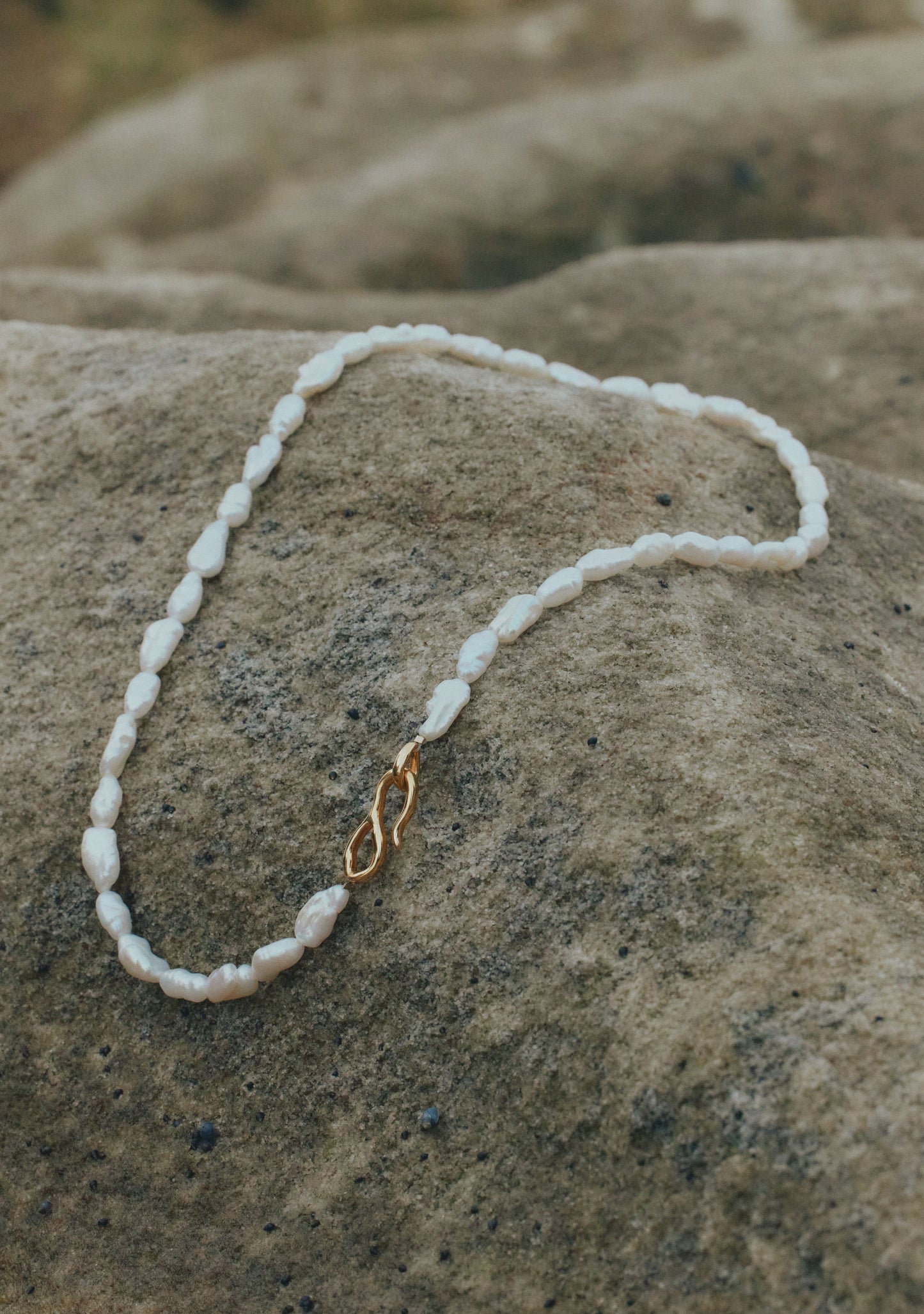 Cielo Pearl Necklace - Gold