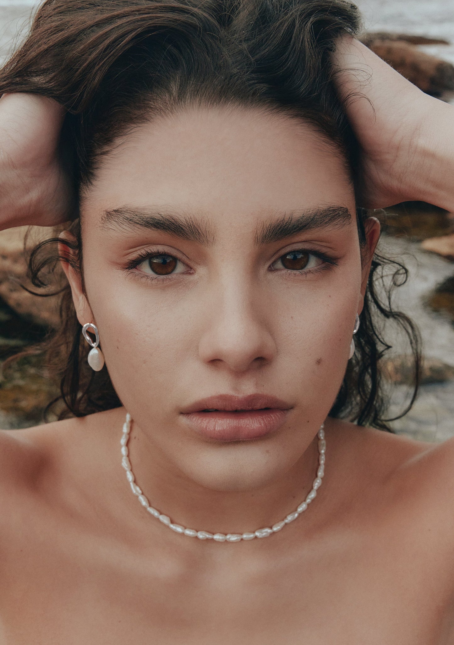 Cielo Pearl Necklace - Silver