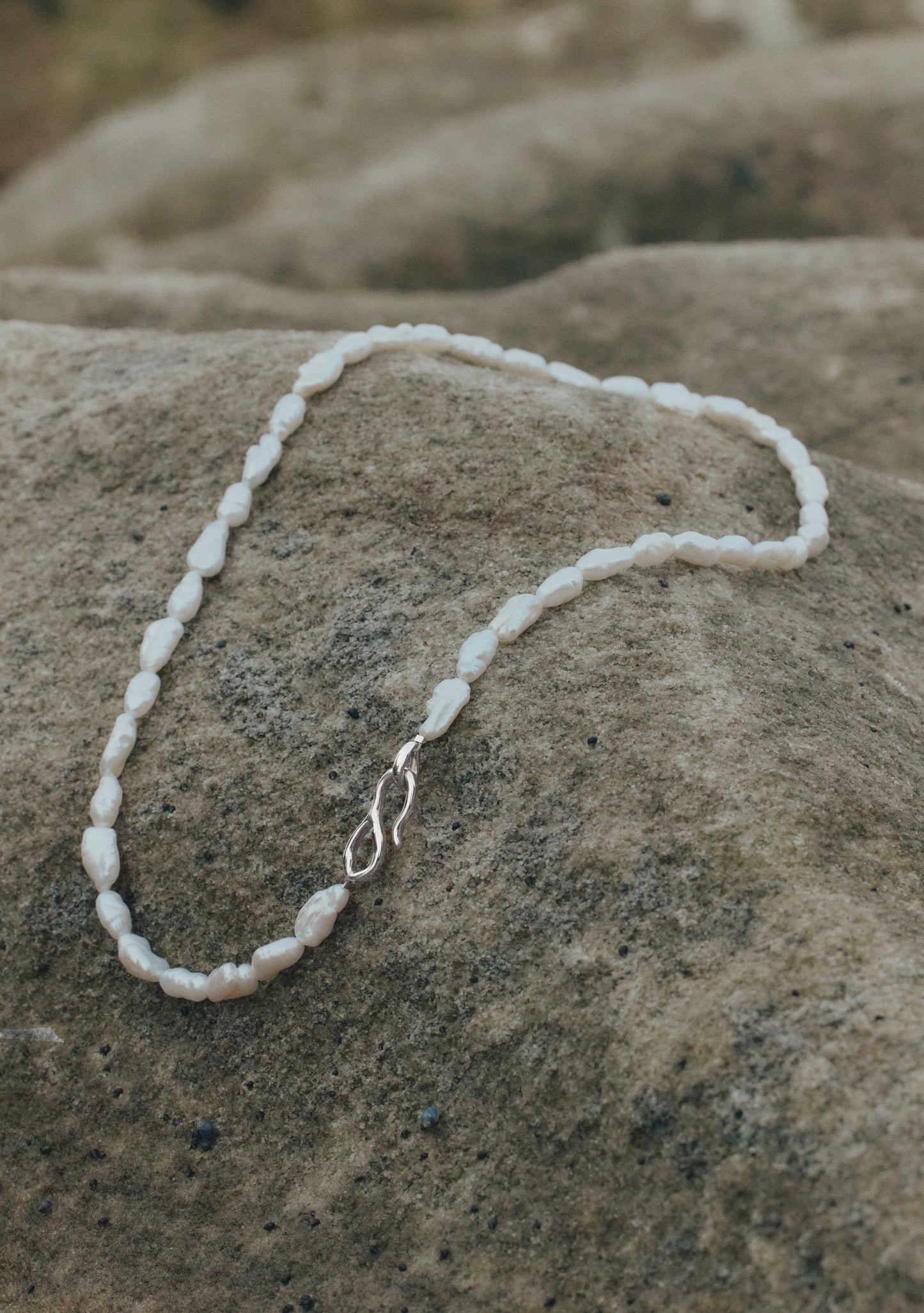 Cielo Pearl Necklace - Silver