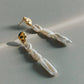 Cielo Long Pearl Drop Earrings - Gold