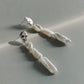 Cielo Long Pearl Drop Earrings - Silver