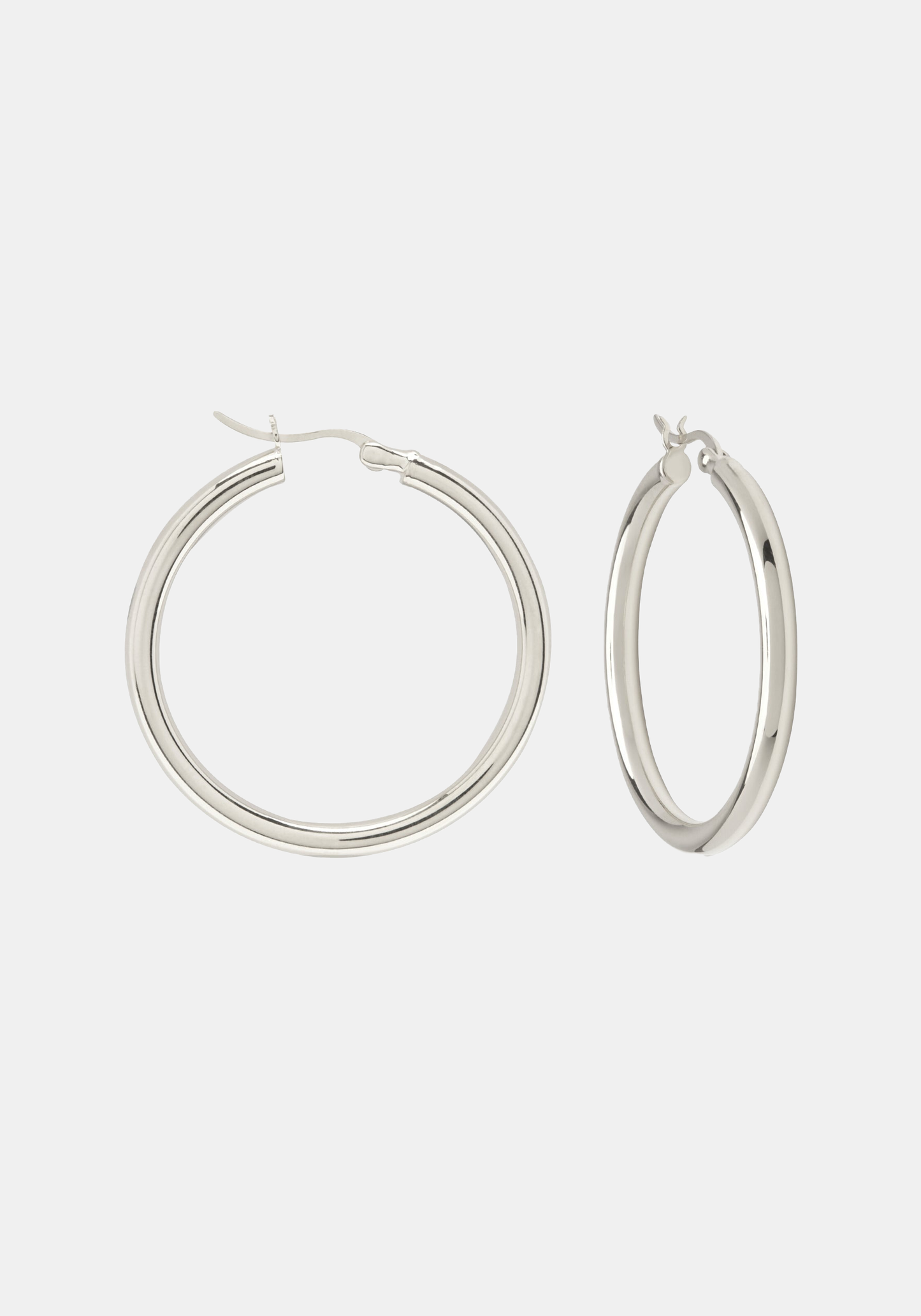 Classic Hoops Large - Silver